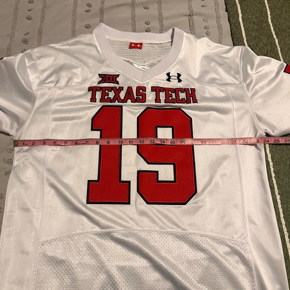 Custom Taurean Henderson Texas Tech White Football Jersey - Large - Picture 9 of 9